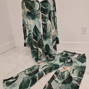 Green Leaf Print Set